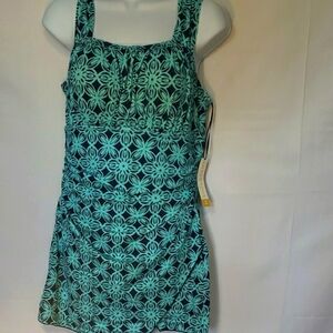 Aqua Floral Women's One Piece Swimsuit